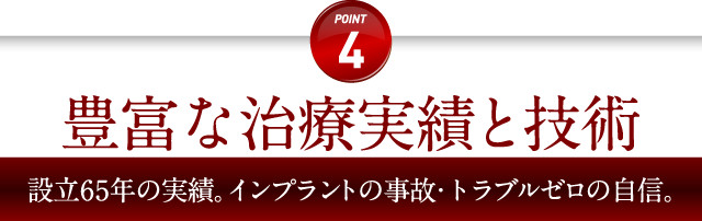 豊富な治療実績と技術